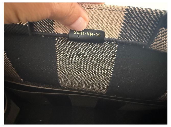 Dior Book Tote Canvas Tote Bag mit Karomuster Schwarz Beige - Ansicht 20