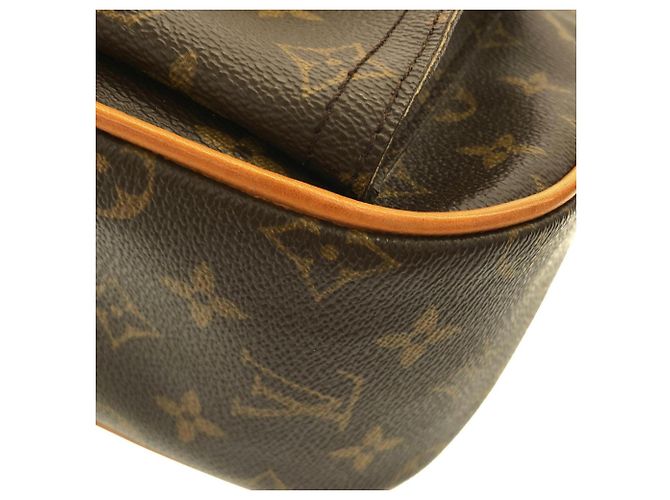 Borsa a Spalla Louis Vuitton Monogram Hudson GM Marrone - vista 3