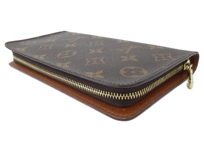 Cartera Louis Vuitton Monogram Porte Monnaie Zip Castaño - vista 2