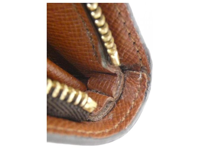 Cartera Louis Vuitton Monogram Porte Monnaie Zip Castaño - vista 3