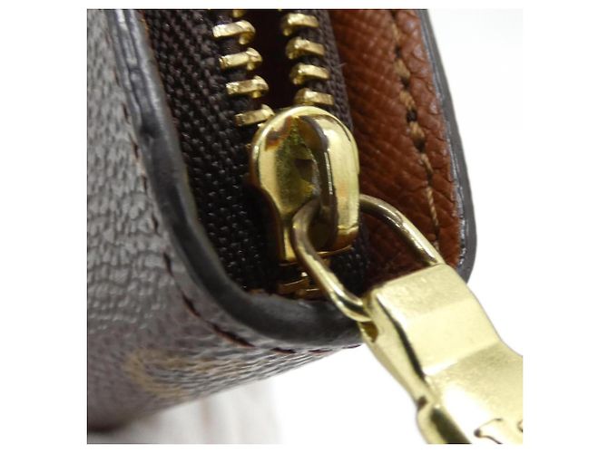 Cartera Louis Vuitton Monogram Porte Monnaie Zip Castaño - vista 5