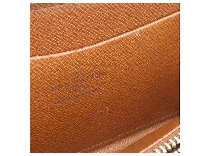 Cartera Louis Vuitton Monogram Porte Monnaie Zip Castaño - vista 7