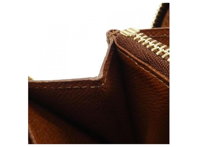 Cartera Louis Vuitton Monogram Porte Monnaie Zip Castaño - vista 8