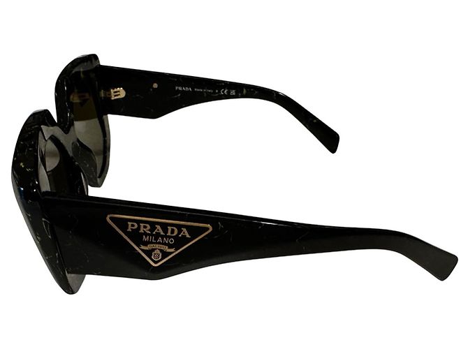 Prada Symbole Gafas de Sol Oversize Acetato Marmolado Negro - vista 10