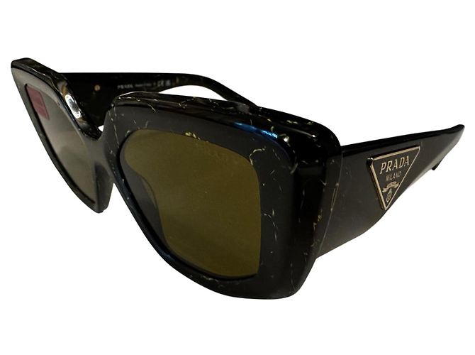 Prada Symbole Gafas de Sol Oversize Acetato Marmolado Negro - vista 11