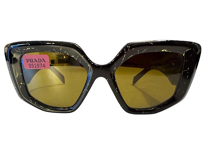 Prada Symbole Gafas de Sol Oversize Acetato Marmolado Negro - vista 12