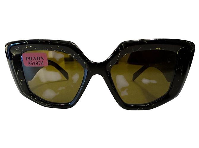 Prada Symbole Gafas de Sol Oversize Acetato Marmolado Negro - vista 2