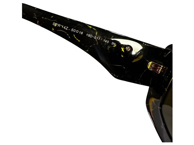 Prada Symbole Gafas de Sol Oversize Acetato Marmolado Negro - vista 5