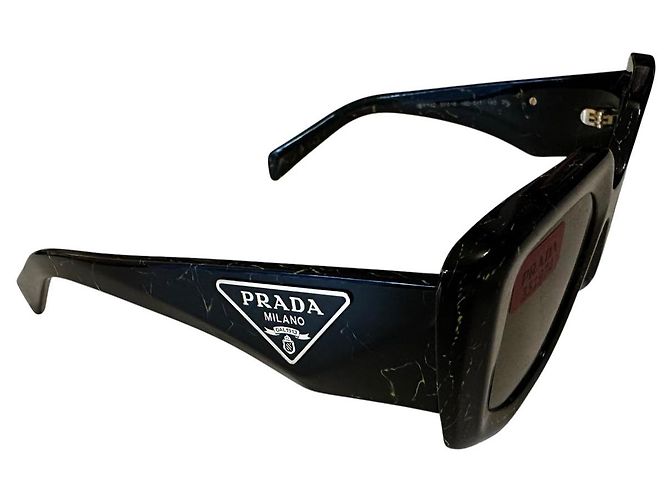 Prada Symbole Gafas de Sol Oversize Acetato Marmolado Negro - vista 6