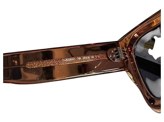 Céline Celine Gafas de sol rectangulares 3 Dots Castaño - vista 6
