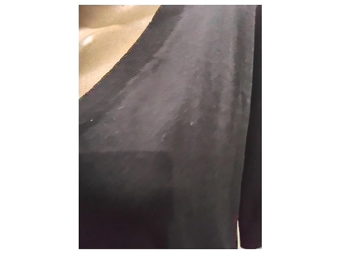 Autre Marque Falconeri Top in maglia seta e cotone scollo a V - Nero - vista 2