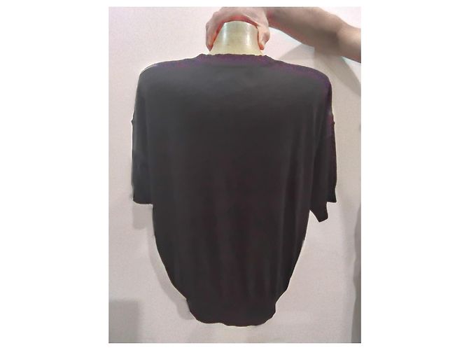 Autre Marque Falconeri Top in maglia seta e cotone scollo a V - Nero - vista 3