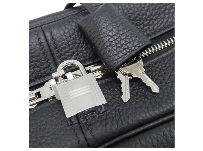 Hermès Borsa Hermes Victoria II 12H Nero - vista 4