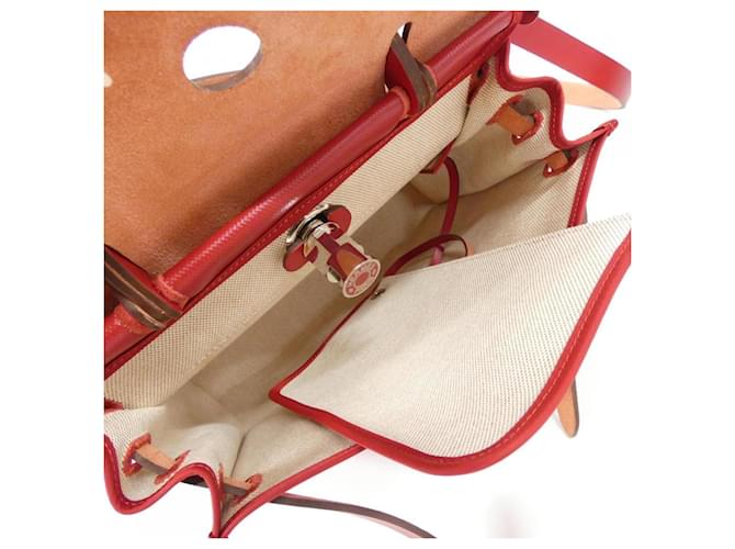 Hermès Borsa Hermes Herbag Zip PM Rosso - vista 7