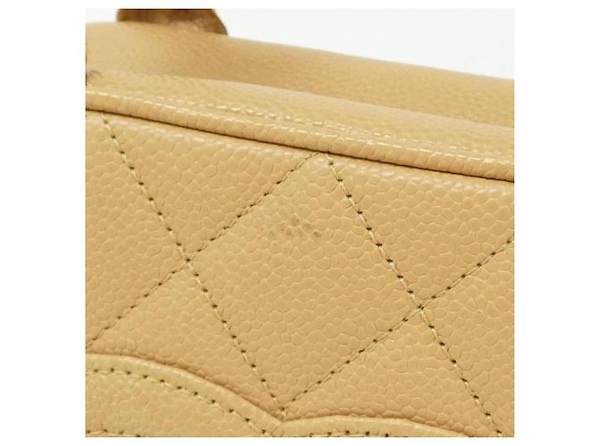 Borsa Boston Chanel 20996 in pelle di vitello granulata beige - vista 5