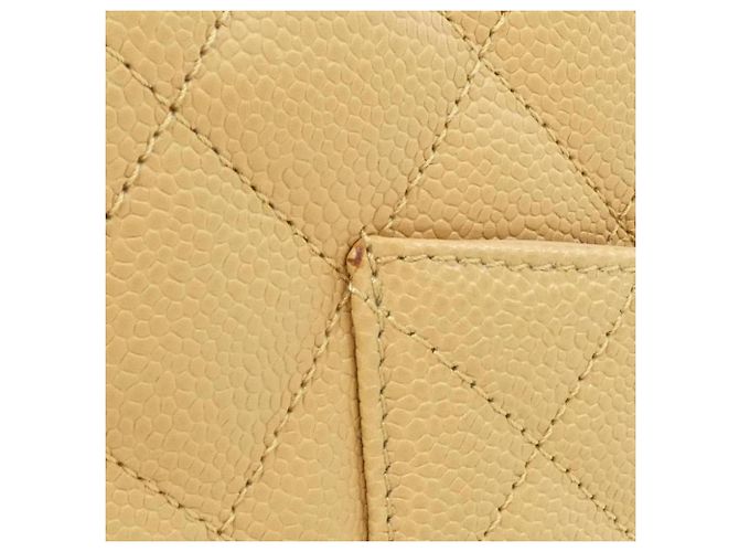 Borsa Boston Chanel 20996 in pelle di vitello granulata beige - vista 6