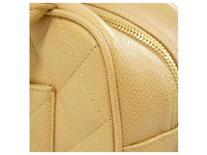 Borsa Boston Chanel 20996 in pelle di vitello granulata beige - vista 7