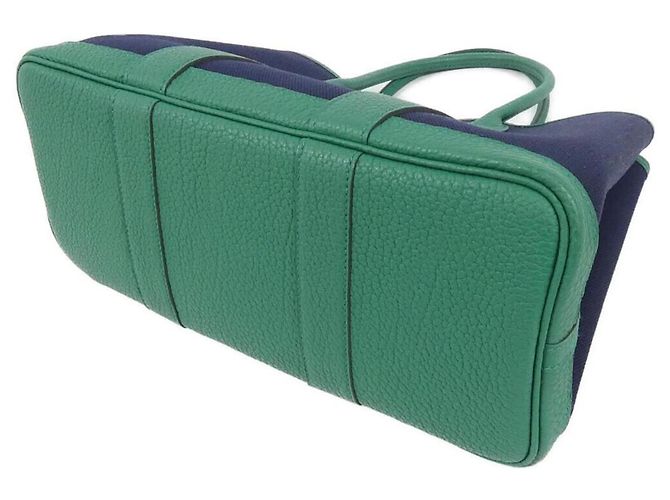 Hermès Hermes Garden Party 30cm Handtasche Blau Hellgrün - Ansicht 2