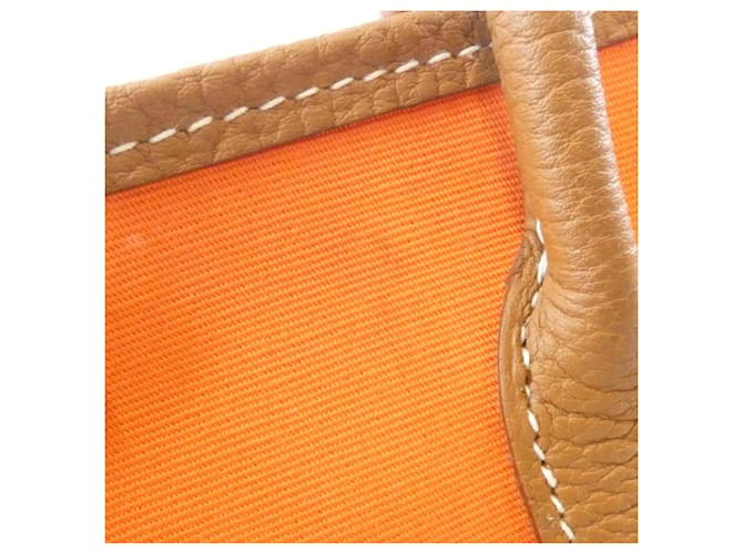 Hermès Borsa Hermes Garden Party Rosso D'oro Arancione - vista 3