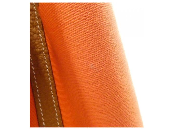 Hermès Borsa Hermes Garden Party Rosso D'oro Arancione - vista 4