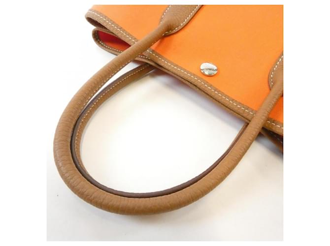 Hermès Borsa Hermes Garden Party Rosso D'oro Arancione - vista 6