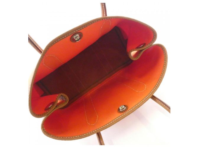 Hermès Borsa Hermes Garden Party Rosso D'oro Arancione - vista 8