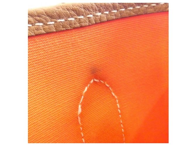 Hermès Borsa Hermes Garden Party Rosso D'oro Arancione - vista 9