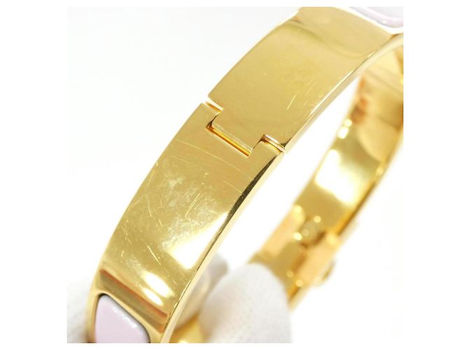 Hermès Bracciale Charm Hermes Clic Anneau GM Rosa - vista 3