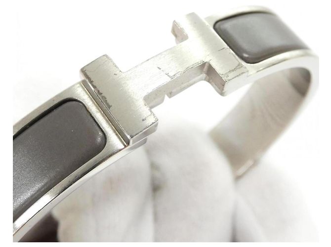 Hermès Bracciale Click H Hermes Marrone - vista 5