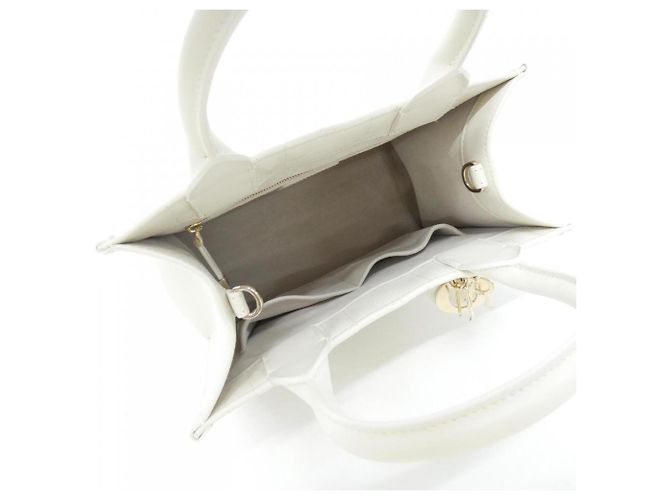 Borsa Christian Dior Book Tote Small Bianco - vista 7