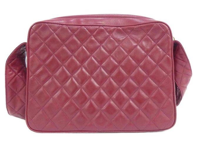 Chanel 03740 Schultertasche aus Bordeaux Lammleder - Ansicht 2