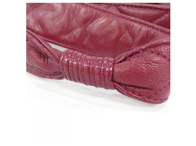 Chanel 03740 Schultertasche aus Bordeaux Lammleder - Ansicht 8