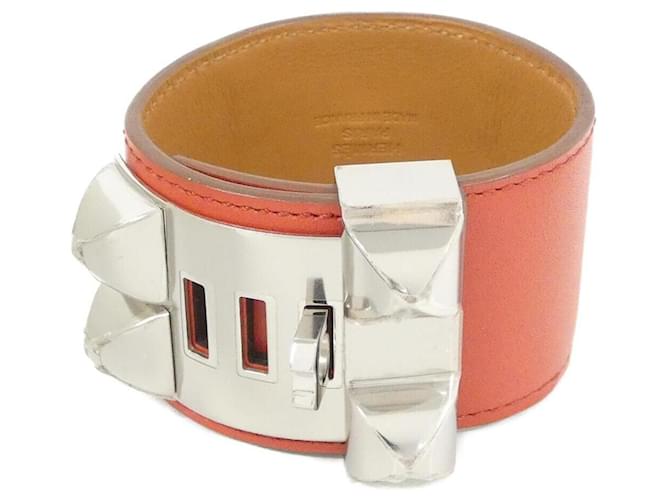 Hermès Hermes Collier de Chien Bracciale Charm Rosso - vista 2