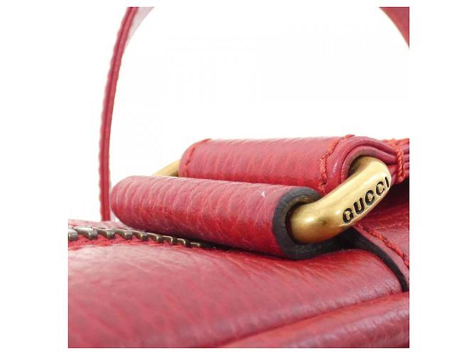 Bolso de hombro de cuero rojo Gucci 523591 0QSAT Roja - vista 5