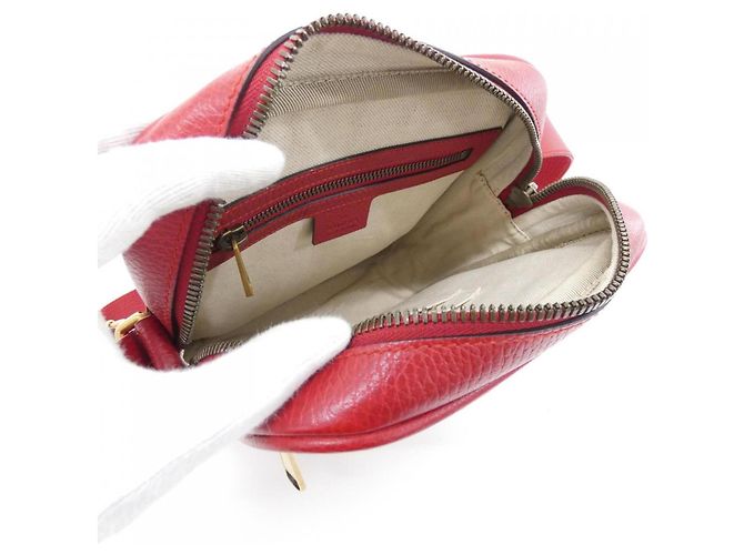 Bolso de hombro de cuero rojo Gucci 523591 0QSAT Roja - vista 8