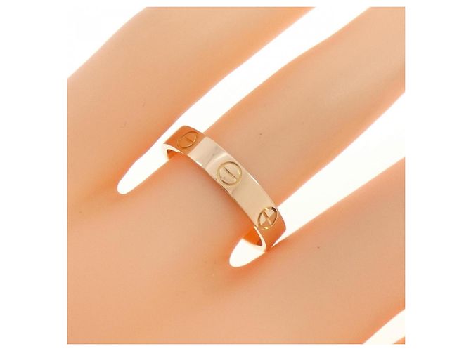 Cartier Mini Love Ring in Pink Gold Golden - view 4