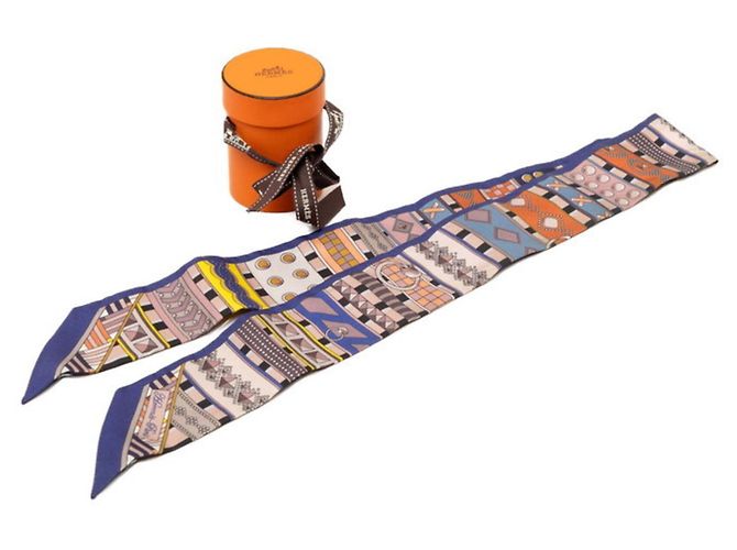 Foulard Hermès Twilly Colliers de Chiens Remix Multicolore - vista 5