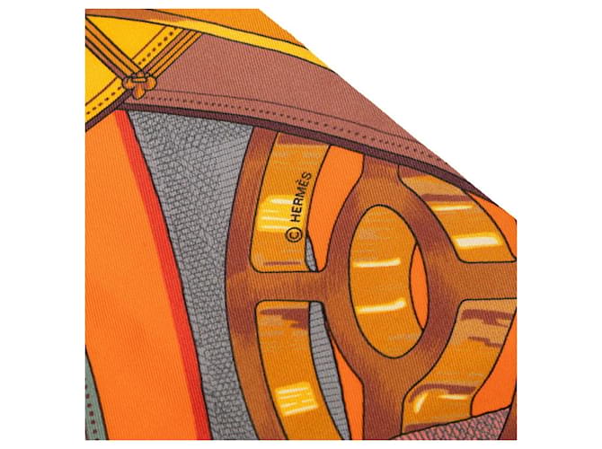Hermès Hermes Maxi Twilly Cavalcadour Schal Mehrfarben Orange - Ansicht 3