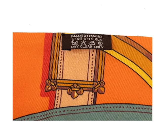 Hermès Hermes Maxi Twilly Cavalcadour Schal Mehrfarben Orange - Ansicht 5