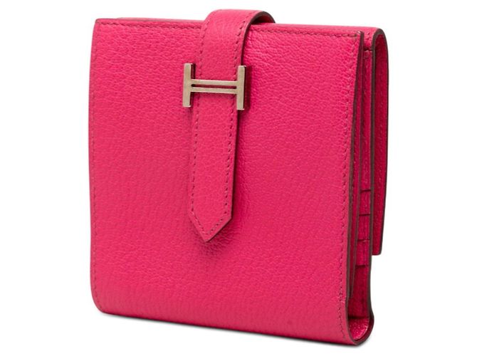 Hermès Bearn Recto Verso Dreifach-Geldbörse Pink - Ansicht 2