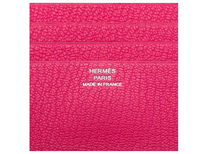 Hermès Bearn Recto Verso Dreifach-Geldbörse Pink - Ansicht 8