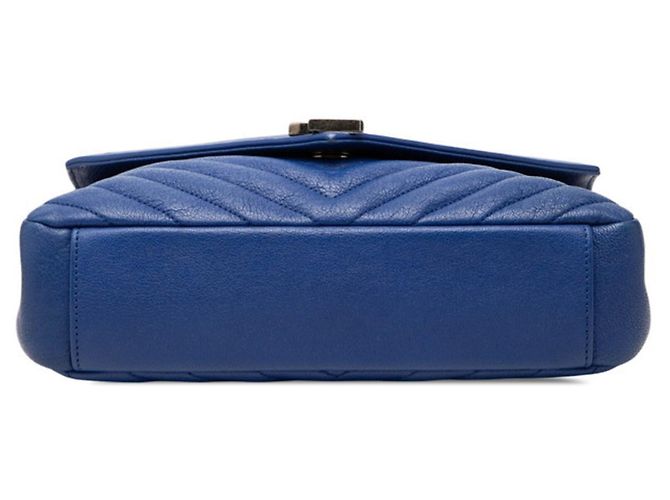 Borsa a mano in pelle blu Saint Laurent - vista 2