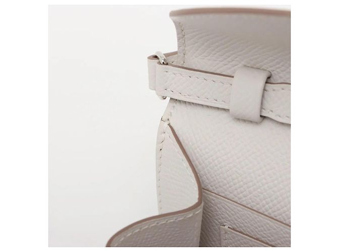 Hermès Kelly Maillon To Go Clutch Epsom Bianco Beige - vista 9