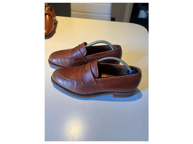 Autre Marque Crockett & Jones Mocassini Henley in pelle Marrone - vista 2