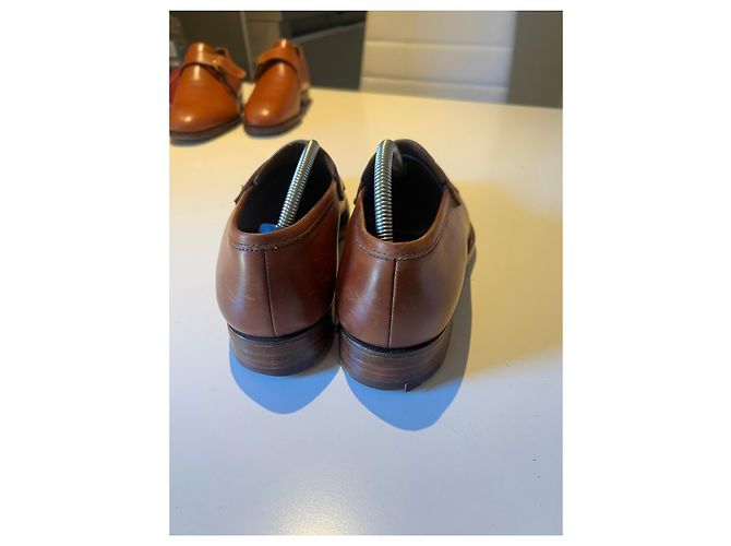 Autre Marque Crockett & Jones Mocassini Henley in pelle Marrone - vista 3