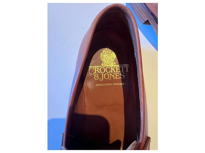 Autre Marque Crockett & Jones Mocassini Henley in pelle Marrone - vista 7