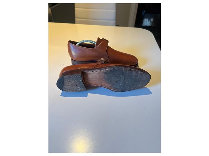 Church's Scarpe Monk Strap in pelle marrone - vista 5