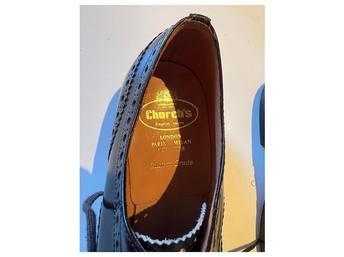 Church's Custom Grade Scarpe stringate in pelle lucida marrone scuro - vista 8