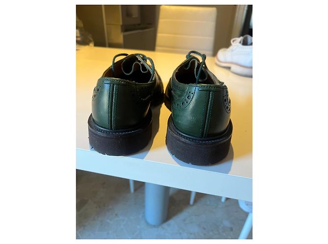 Autre Marque Tricker's Grüne Leder Brogue Schuhe - Ansicht 3