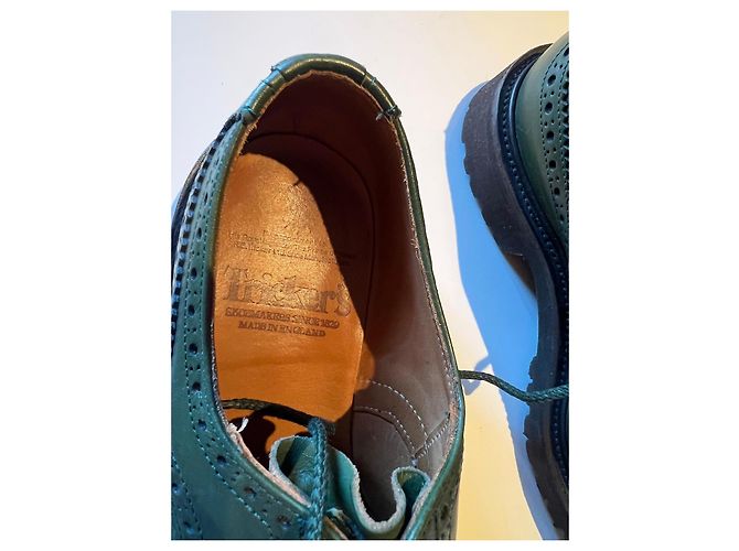 Autre Marque Tricker's Grüne Leder Brogue Schuhe - Ansicht 5